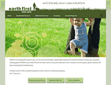 Tablet Screenshot of earthfirstlawncare.com